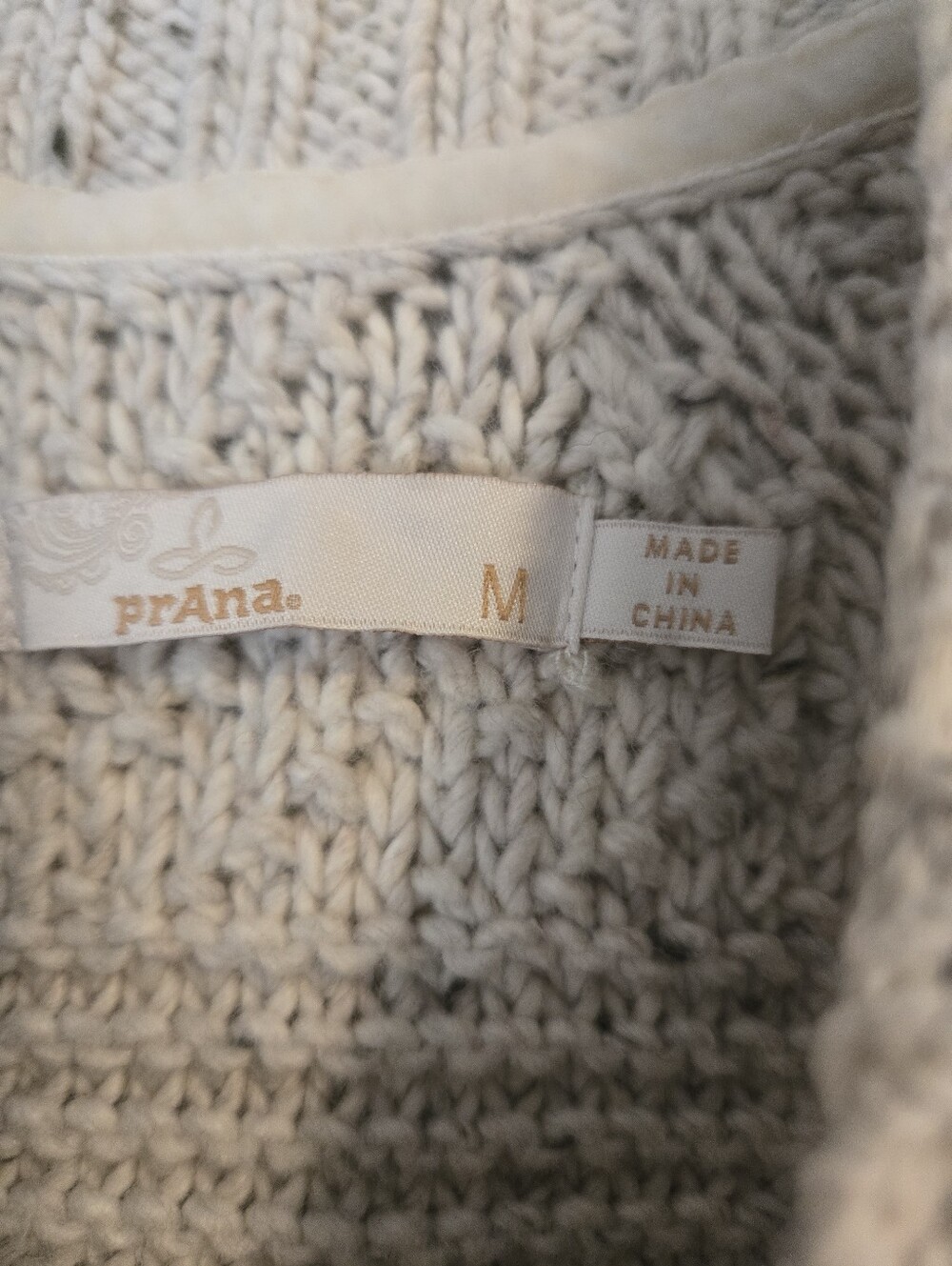 Prana Cream Textured Knit Turtleneck Sweater - Picture 4 of 6